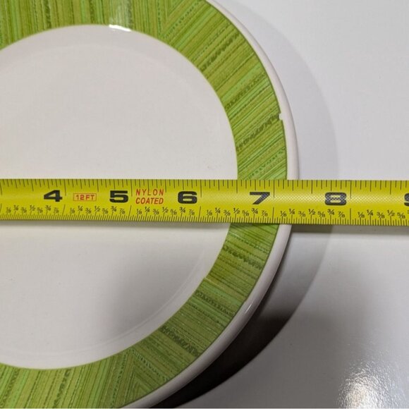 Syracuse China Syralite Bread Plate White Green Mid-Century USA Dinnerware - Picture 3 of 5